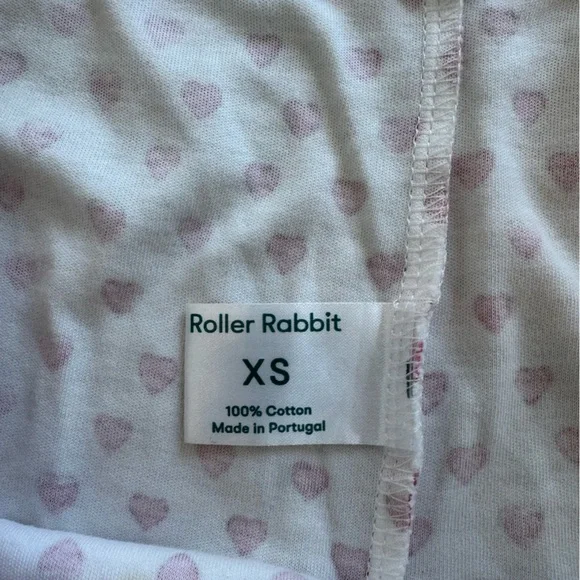 Roller Rabbit Pink Hearts Pajamas Size XS - Picture 6 of 6